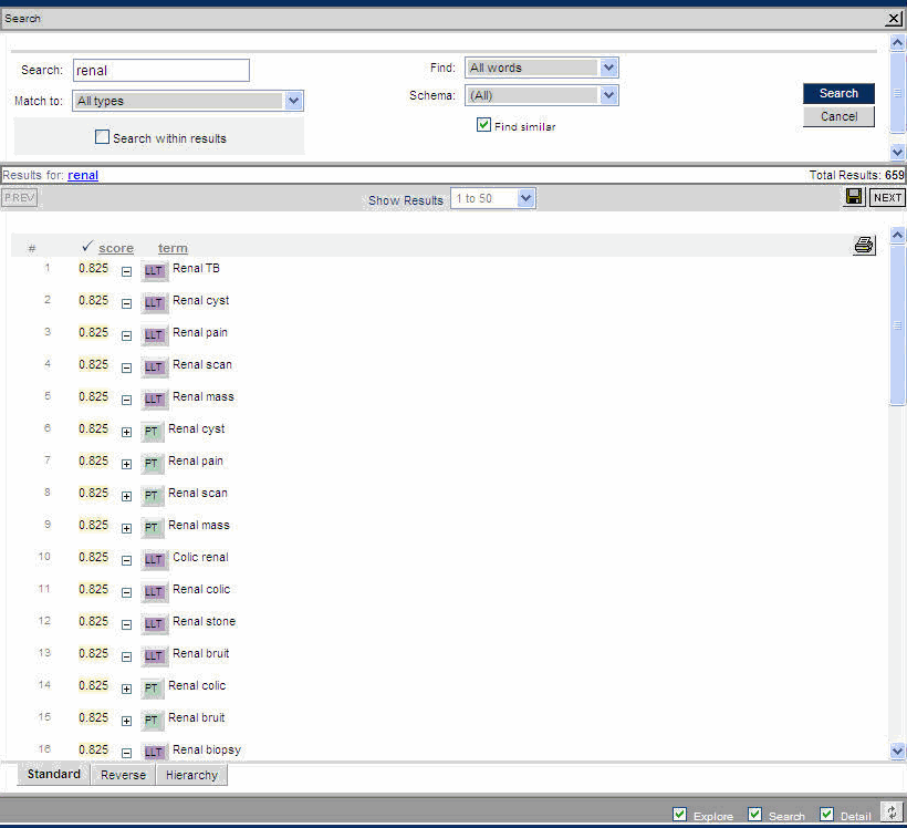 Figure 2-9. Search Pane Example